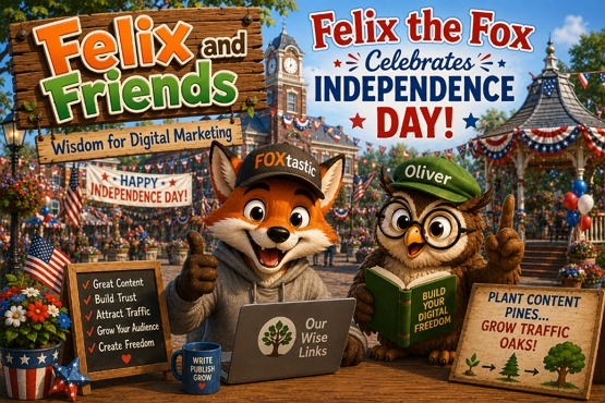 Felix the Fox Celebrates Independence Day